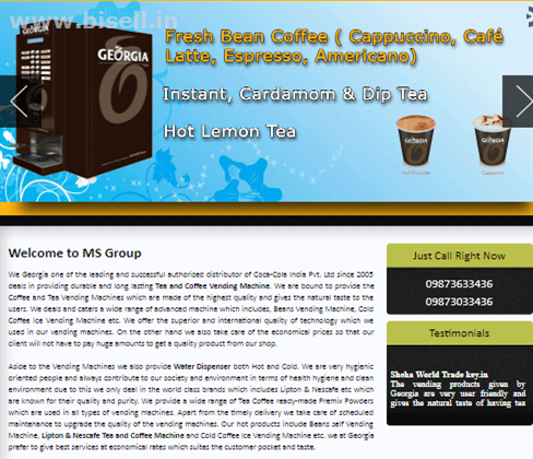 Georgia Tea Coffee Vending Machine in Delhi NCR at Affordable Price