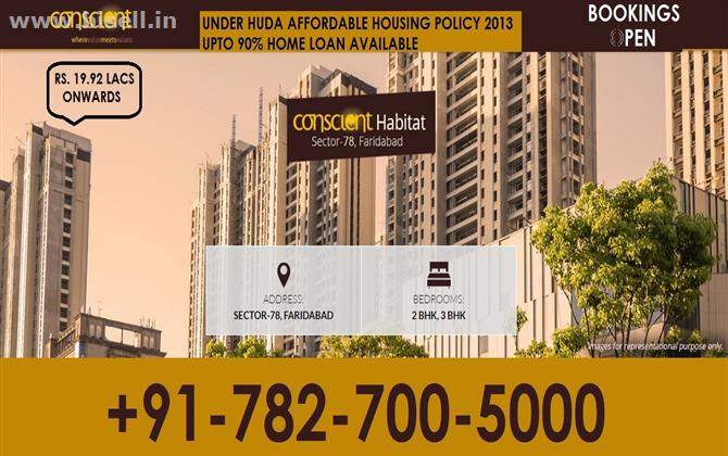 HUDA Affordable CONSCIENT HABITAT 3 bhk @ 25.68 lacs only