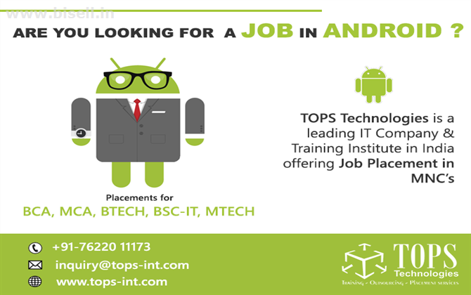 Jobs For Android Freshers | TOPS Technologies