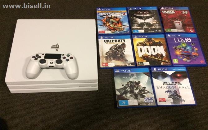 New Sony PS4 Pro PlayStation 4 Pro 1TB Black Console with 10 preowned games