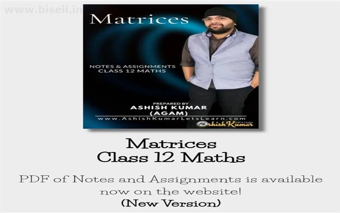 PDF Notes of Matrices Class 12 Maths