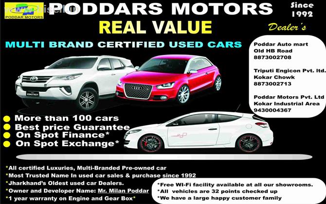 Poddar motor kokar ranchi