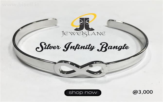 Silver Infinity Bangle